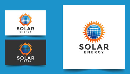 Solar Energy logo designs vector, Sun power logo template