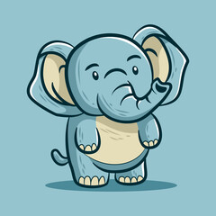 cute elephant vector
