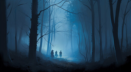 Obraz premium spooky halloween night created using Generative AI 