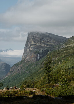 Skierfe mountain in sarek national park sweden