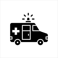 Fototapeta premium Ambulance icon vector. ambulance truck icon vector. ambulance car on white background