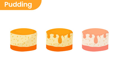 pudding with syrup icon. Vector illustration dessert