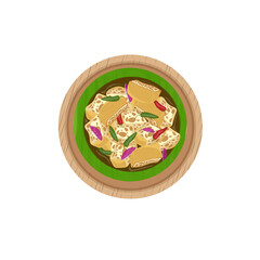 Delicious Gejrot Tahu Vector Illustration Logo
