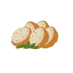 Logo Illustration of Delicious Fried Tahu Walik