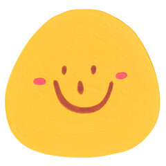 happy emoji, cartoon  painting