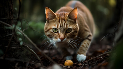 Watch in awe as the cat's nimble paws and agile body create a mesmerizing blur of energy and grace. 