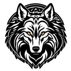 Naklejka premium wolf head logo with good quality and good design
