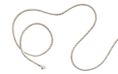 Curled rope cut out