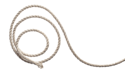 Curled rope cut out