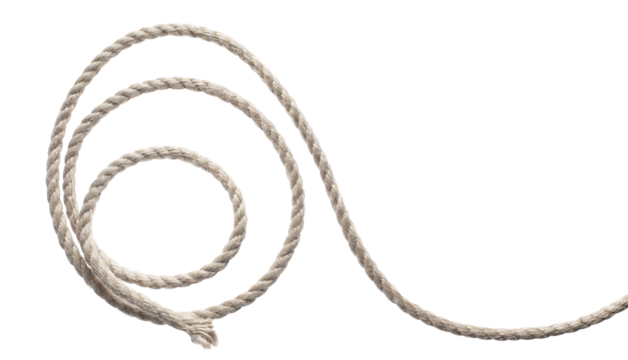 Curled rope cut out