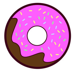 Testy donuts cartoon logo