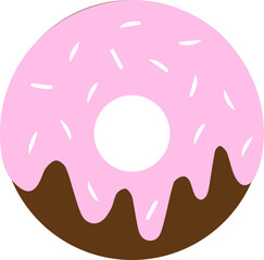 Testy donuts cartoon logo