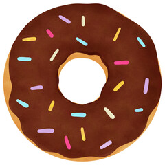 donut with chocolate icing