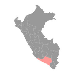 Arequipa map, region in Peru. Vector Illustration.