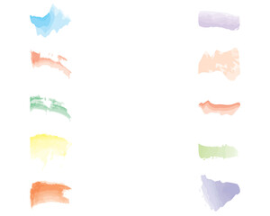 Watercolor speech bubble boho style collection