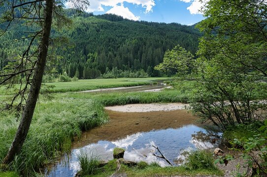 Beautiful summer landscape in Jagersee, Austria