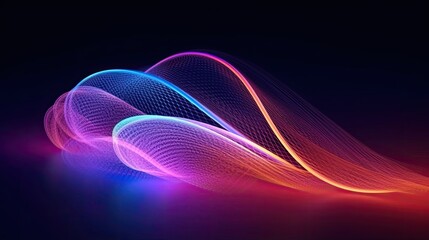 abstract digital wave technology background with blue light, Generative AI