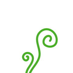 Obraz premium Green Fern Icon