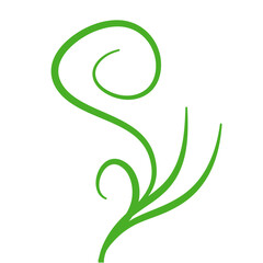 Obraz premium Green Fern Icon