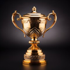 Fototapeta na wymiar Golden cup trophy
