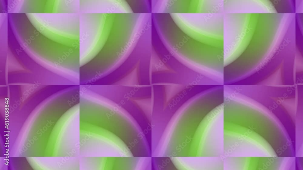 Poster kaleidoscope animation background with changing geromatic colorful shapes