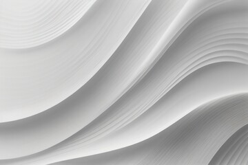 Obraz na płótnie Canvas a white abstract background with wavy lines made with Generative AI