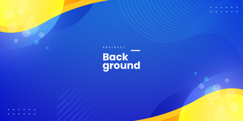 Blue and yellow abstract background template