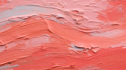 Obraz premium Paint Texture in salmon Colors with visible Brush Strokes. Artistic Background on a concrete Wall. 