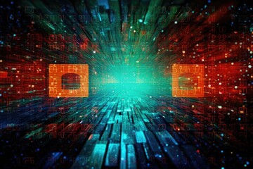 cyber security and Security password login online concept background, Generative AI