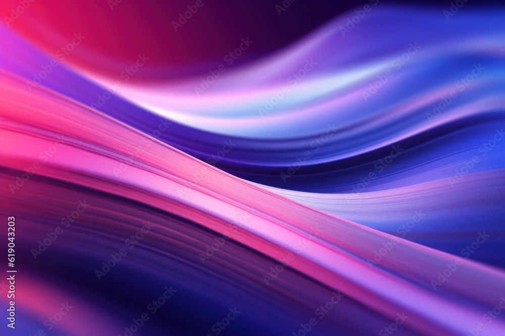 Poster abstract image of colorful light trails with motion blur effect, long time exposure, generative ai