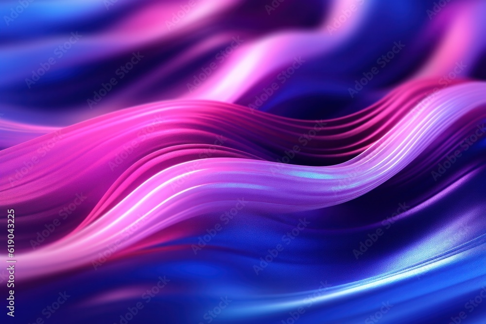 Poster abstract image of colorful light trails with motion blur effect, long time exposure, generative ai