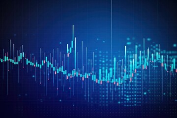 Stock market or forex trading graph and candlestick chart, abstract finance background, Generative AI
