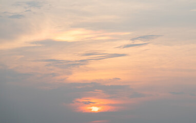 sunset time in twilight day of evening time