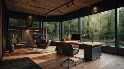 Inspiring office interior design Minimalist style Studio Space featuring Clean lines architecture