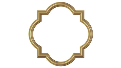 golden frame PNG cut out, antique frame ready to use for graphic design purposes 