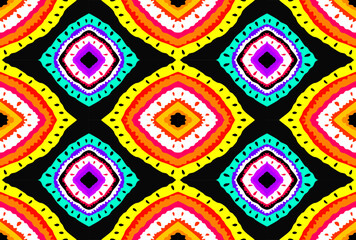 Seamless pattern of traditional African American tribal or Indian ethnic fabric pattern. including knitting Carpets and publications. vector illustration