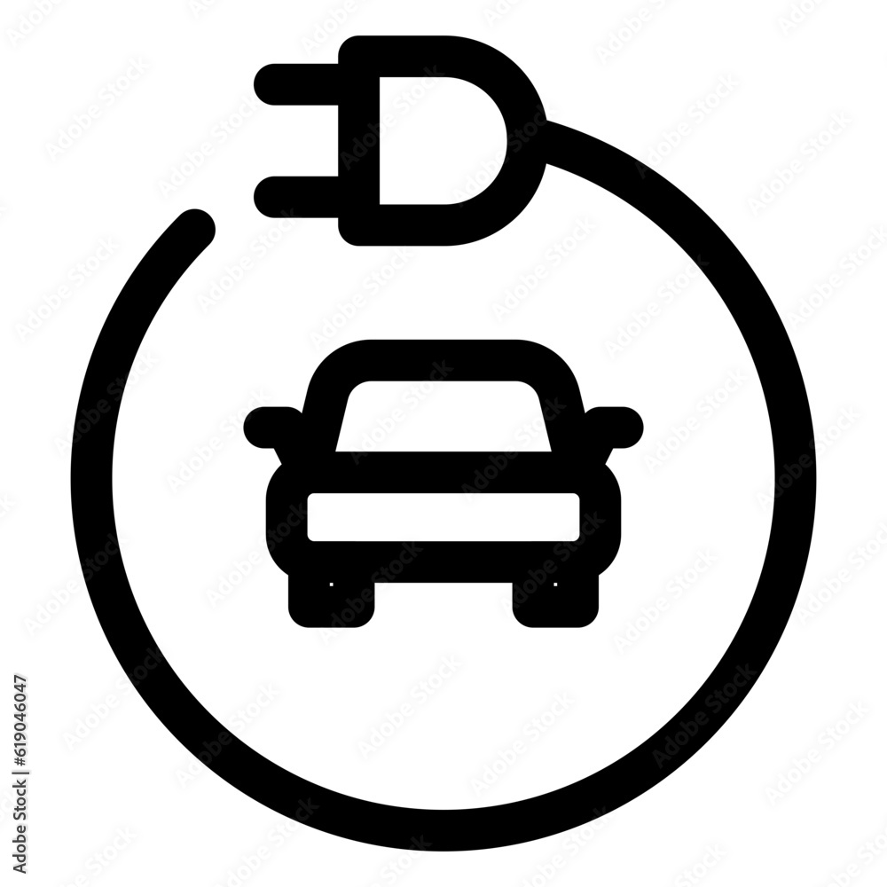 Canvas Prints charging car icon