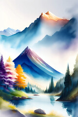 Watercolor landscape