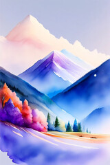 Watercolor landscape