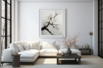 A minimalist artwork featuring precise and deliberate brushstrokes, creating a sense of simplicity and elegance with a focus on form and composition. Generative AI