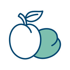 plum icon vector design template in white background