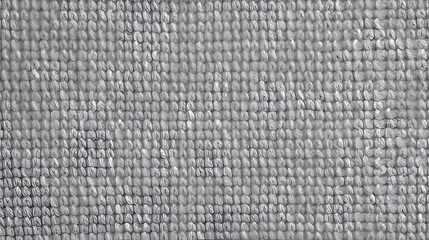 Seamless mottled light grey wool knit fabric background texture. Tileable monochrome greyscale knitted sweater, scarf or cozy winter socks pattern. Realistic woolen crochet textile craft 