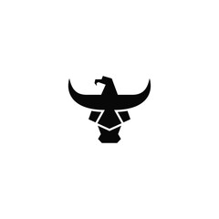 Eagle and bull head logo design concept.
