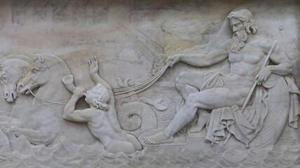 Haarlem St.-Bavokerk Church Interior Sculpted Grave Monument Detail, Netherlands