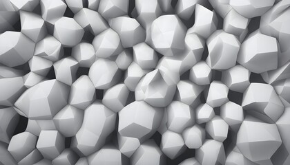 Futuristic Honeycomb: 3D Mosaic of White Hexagon Grid on a Realistic Geometric Background