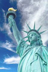 Fototapeta premium The Statue of Liberty is one of many landmarks that attract travellers to New York. USA.