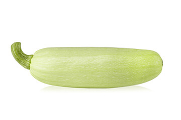 Fresh vegetable zucchini or marrow isolated on white background close up. File contains clipping path.