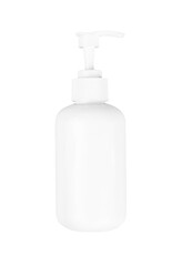 white plastic bottle pump mockup isolated