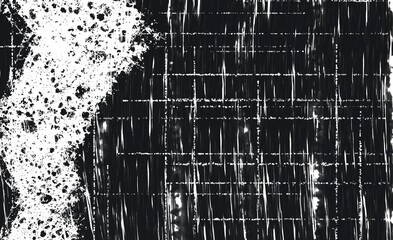 Dust and Scratched Textured Backgrounds.Grunge white and black wall background.Dark Messy Dust Overlay Distress Background. Easy To Create Abstract Dotted, Scratched