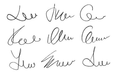 Set of black graphite pencil textures, cut out